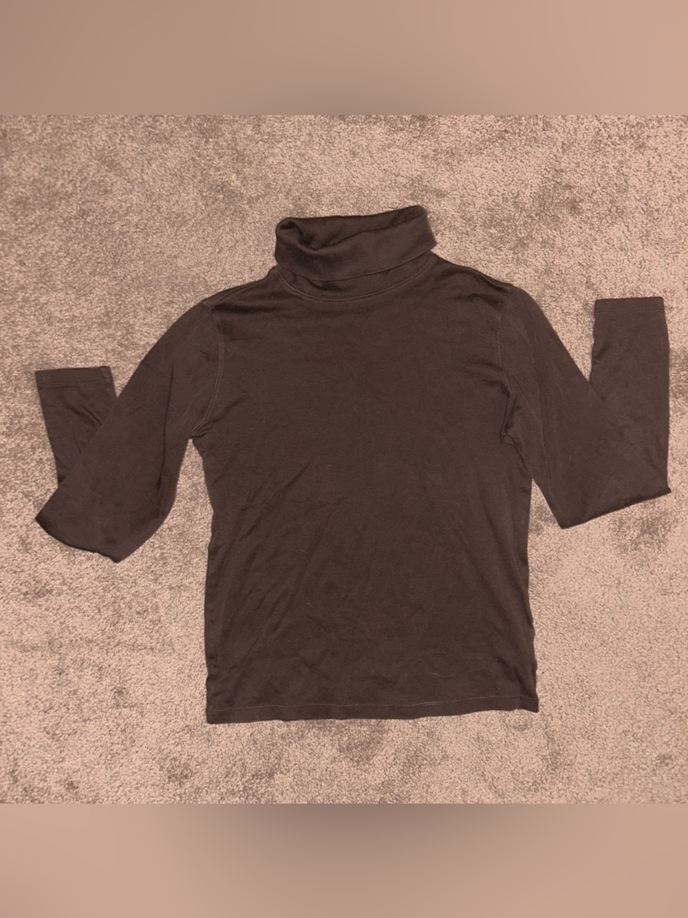 Brown Cotton Turtle neck